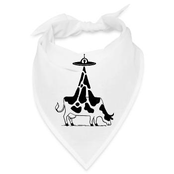 Alien Kuh UFO Vintage - Bandana - Weiß - Vorne