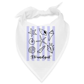 Strandgut Muscheln und Seesterne - Bandana - Weiß - Vorne