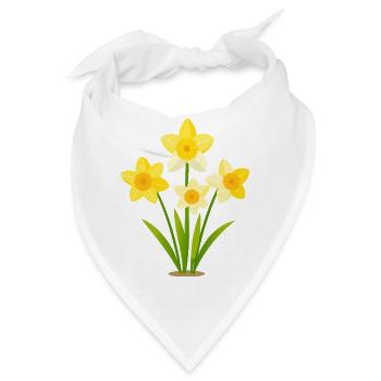 Narzissen - Bandana - Weiß - Vorne