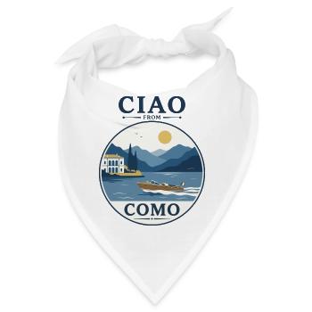 Como See: Villa, Boot und Berglandschaft - Bandana - Weiß - Vorne