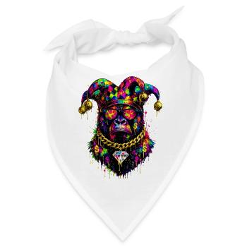 Gorilla Jester Neon Graffiti - Bandana - Weiß - Vorne