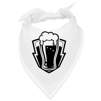 Bierglas Bier - Bandana - Weiß - Vorne