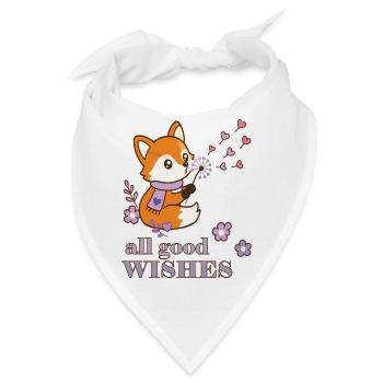 all good wishes - Bandana - Weiß - Vorne