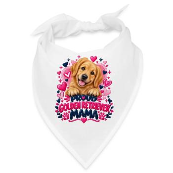 Stolzer Golden Retriever Mama - Bandana - Weiß - Vorne