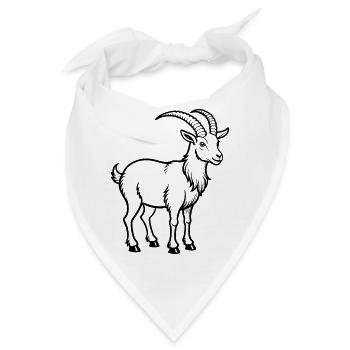 Bergziege - Bandana - Weiß - Vorne