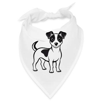 Süßer Jack Russell - Bandana - Weiß - Vorne