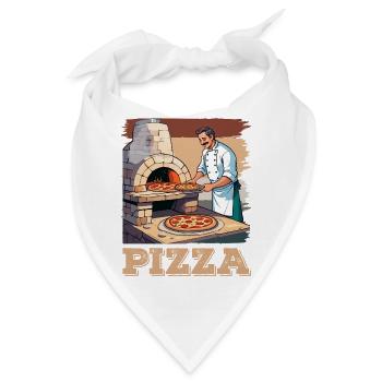 Pizzabäcker Am Steinofen Pizza Bäcker - Bandana - Weiß - Vorne