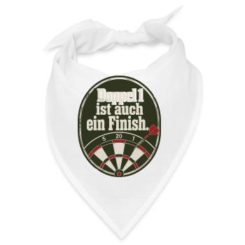Doppel 1 ist auch ein Finish Vintage Darts Schild - Bandana - Weiß - Vorne