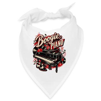 Boogie Piano – Rock'n'Roll & 50er Musik - Bandana - Weiß - Vorne