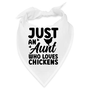 Huhn Tante Statement - Bandana - Weiß - Vorne