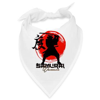 Roter Kreis-Krieger-Silhouette - Bandana - Weiß - Vorne