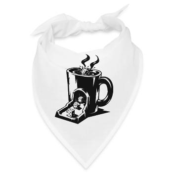 Kaffeewürfelturm - Bandana - Weiß - Vorne