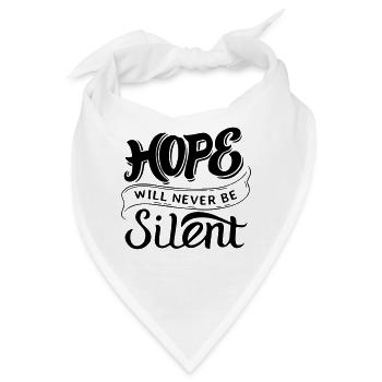 Hope Will Never Be Silent - Bandana - Weiß - Vorne