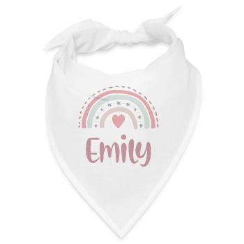 Emily Name Rainbow - Bandana - Weiß - Vorne