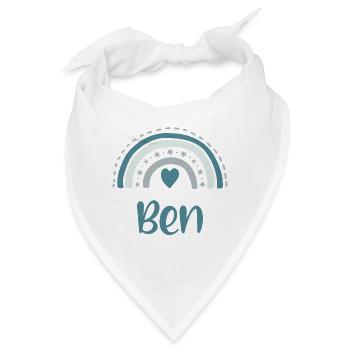 Ben Name Regenbogen - Bandana - Weiß - Vorne