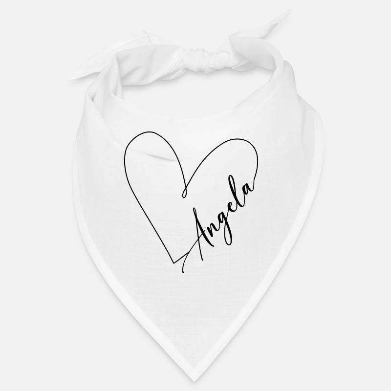 Angela Nom Coeur Ligne Bandana