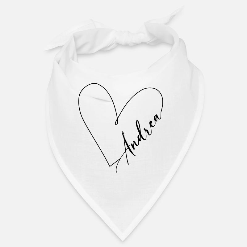Andrea Name Heart Line Bandana
