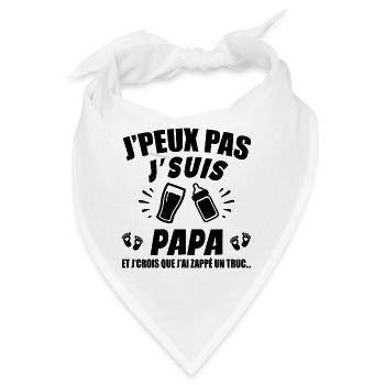 Ich kann nicht, ich bin Papa (Windel) - Bandana - Weiß - Vorne