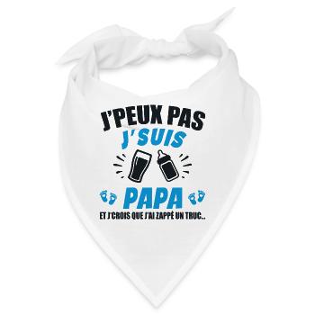 Ich kann nicht, ich bin Papa (Windel) - Bandana - Weiß - Vorne