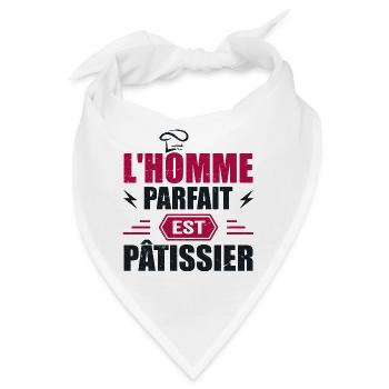 Der perfekte Mann ist Konditor Konditor-Geschenk - Bandana - Weiß - Vorne