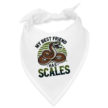 Mein bester Freund hat Schuppen Schlangenliebhaber - Bandana - Weiß - Vorne