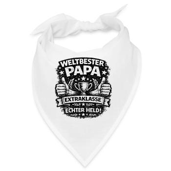 Weltbester Papa Extraklasse - Bandana - Weiß - Vorne