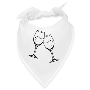 sekt glas icon - Bandana - Weiß - Vorne