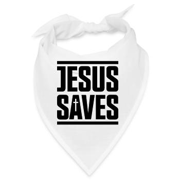 jesus saves - Bandana - Weiß - Vorne