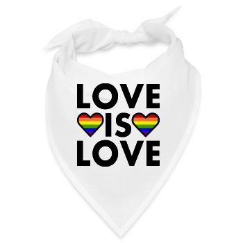 Love is love - Bandana - Weiß - Vorne