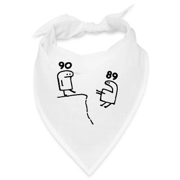 90. Geburtstag - Lustiges Geschenk zum 90. Geburtstag - Bandana - Weiß - Vorne