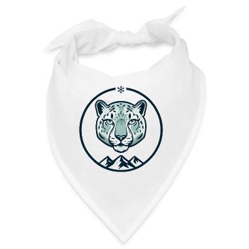 Berg-Schneeleopard - Bandana - Weiß - Vorne
