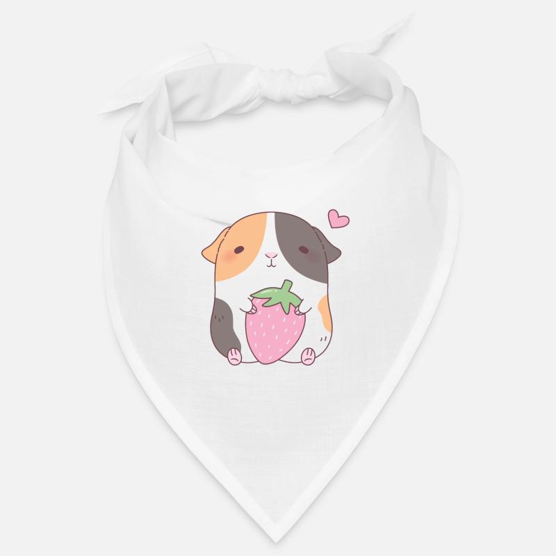 Cochon d'Inde mignon aime la fraise Bandana