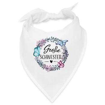 Große Schwester - Geschenk für große schwester - Bandana - Weiß - Vorne