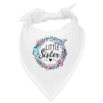 Little Sister - Kleine Schwester - Geschenkidee - Bandana - Weiß - Vorne