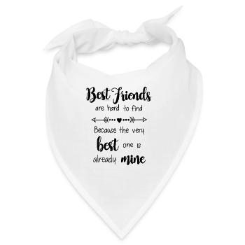 Best friend - bester Freund - Bandana - Weiß - Vorne