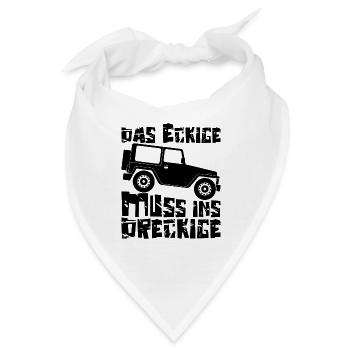 Eckige Geschenk Offroad Fahrzeug Geländewagen - Bandana - Weiß - Vorne