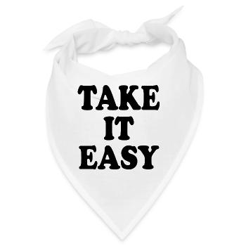 Take it easy - Bandana - Weiß - Vorne