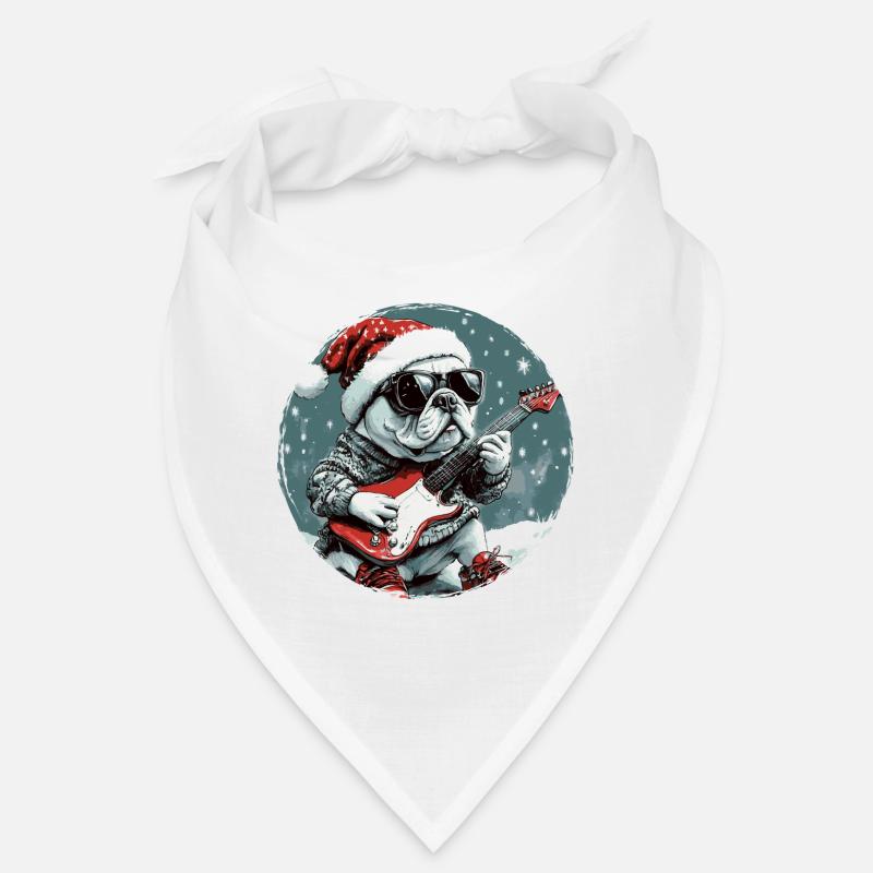 Bouledogue Français Chien Noël Rocker Git Bandana