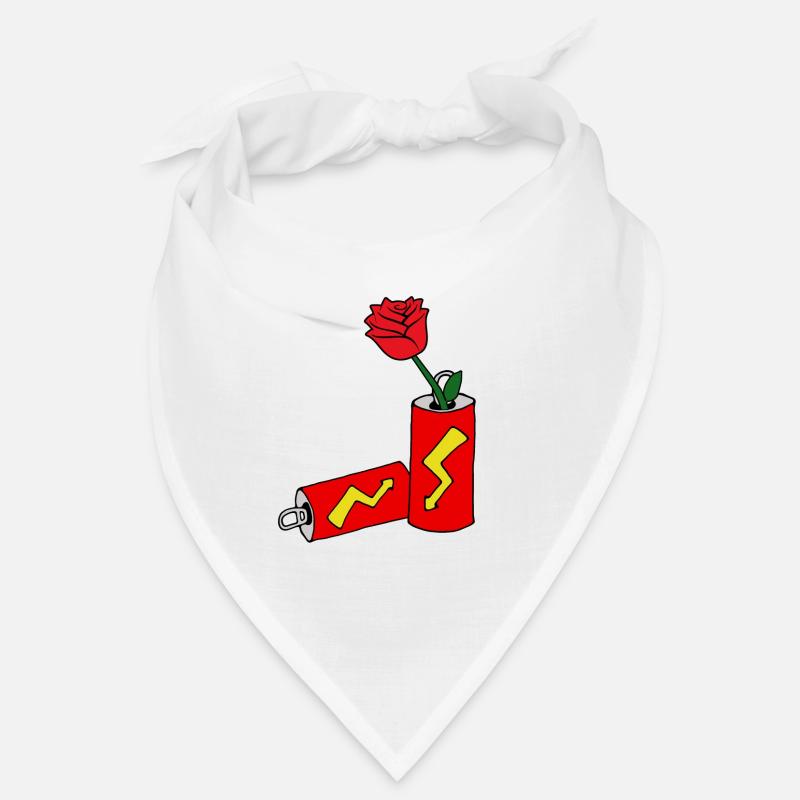 Rote Rose in Energydrink Dose Geschenk Nerd Bandana