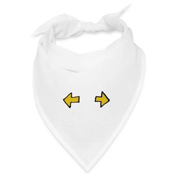 Blinker, Pfeile, Auto, Richtung, links, rechts - Bandana - Weiß - Vorne