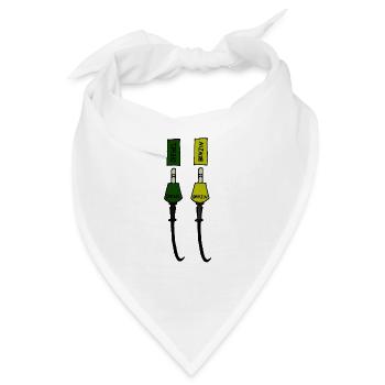 Tankstellen, Zapfsäulen, Diesel, Benzin - Bandana - Weiß - Vorne