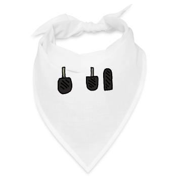 Auto, Pedale, Gas, Bremse, Kupplung - Bandana - Weiß - Vorne