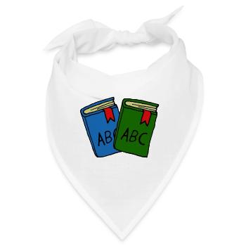 Schulbücher, Erste Klasse, Kinder - Bandana - Weiß - Vorne