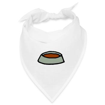 Comic Hundenapf Futter - Bandana - Weiß - Vorne