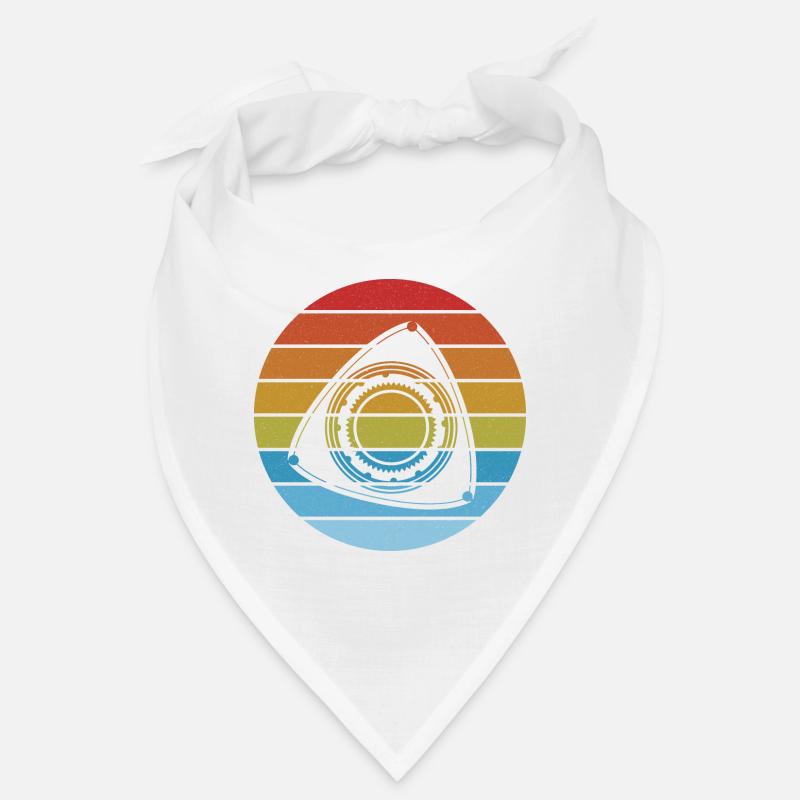 Vintage retro stripe rotary rotary piston engine Bandana