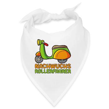 Rollerfahrer Motorrolller Roller fahren Baby Junge - Bandana - Weiß - Vorne