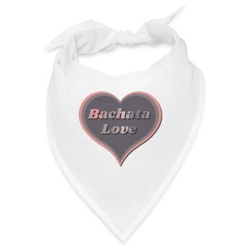 Bachata Love Herz für Tänzer - Bandana - Weiß - Vorne
