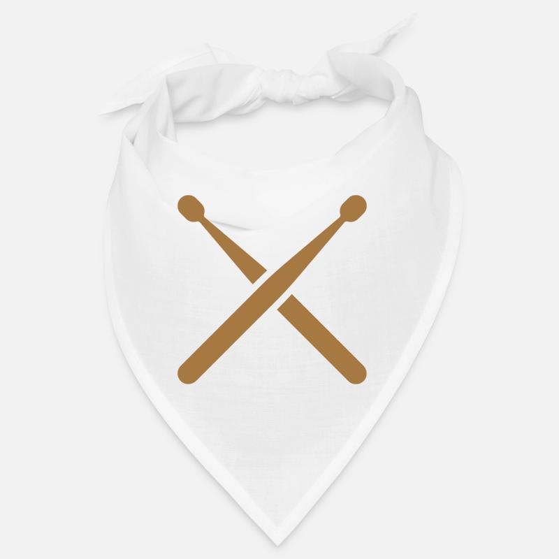 Cross drumsticks with drum pattern Bandana