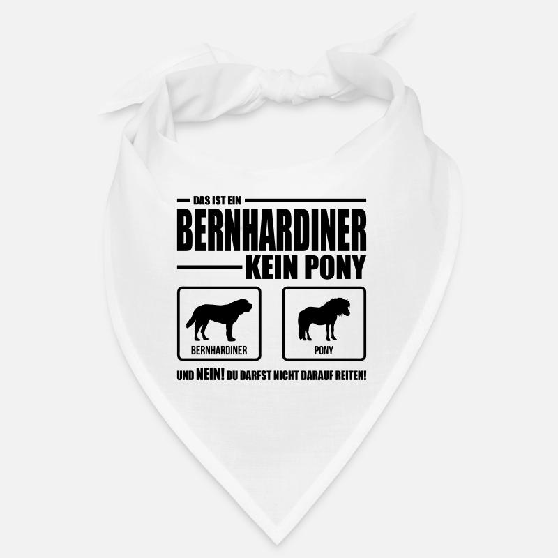 BERNHARDINER kein Pony Wilsigns Hundespruch Hund - Bandana - Weiß