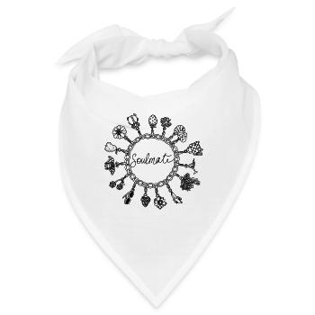Soulmate Seelenverwandte Freunde Familie Paare - Bandana - Weiß - Vorne
